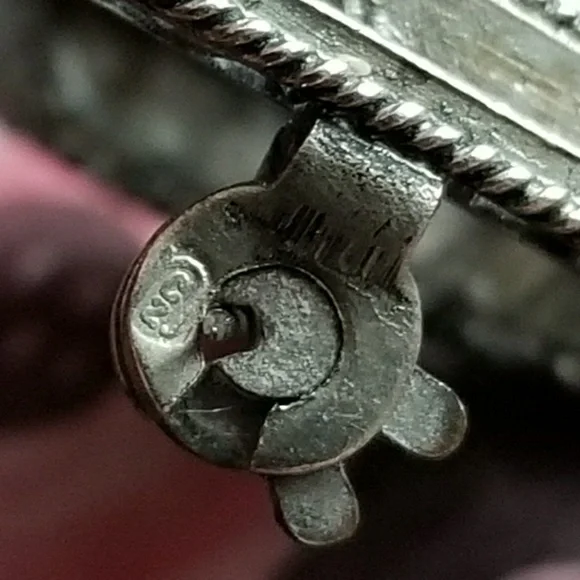 Relisted -Vintage Eilat stone brooch pin silver filigree Israel - Picture 7 of 7